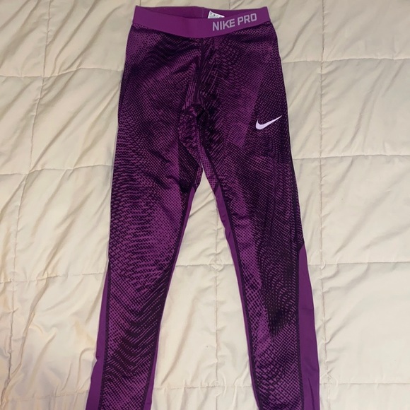 Nike Other - Nike Pro- Purple Running Pants Youth Girls XL